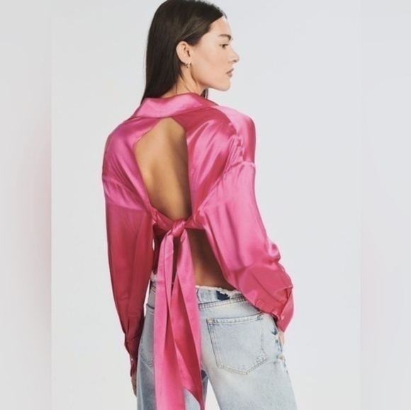 New SER.O.YA Oversized Revolve Mell Top Hot Pink New - Picture 2 of 9